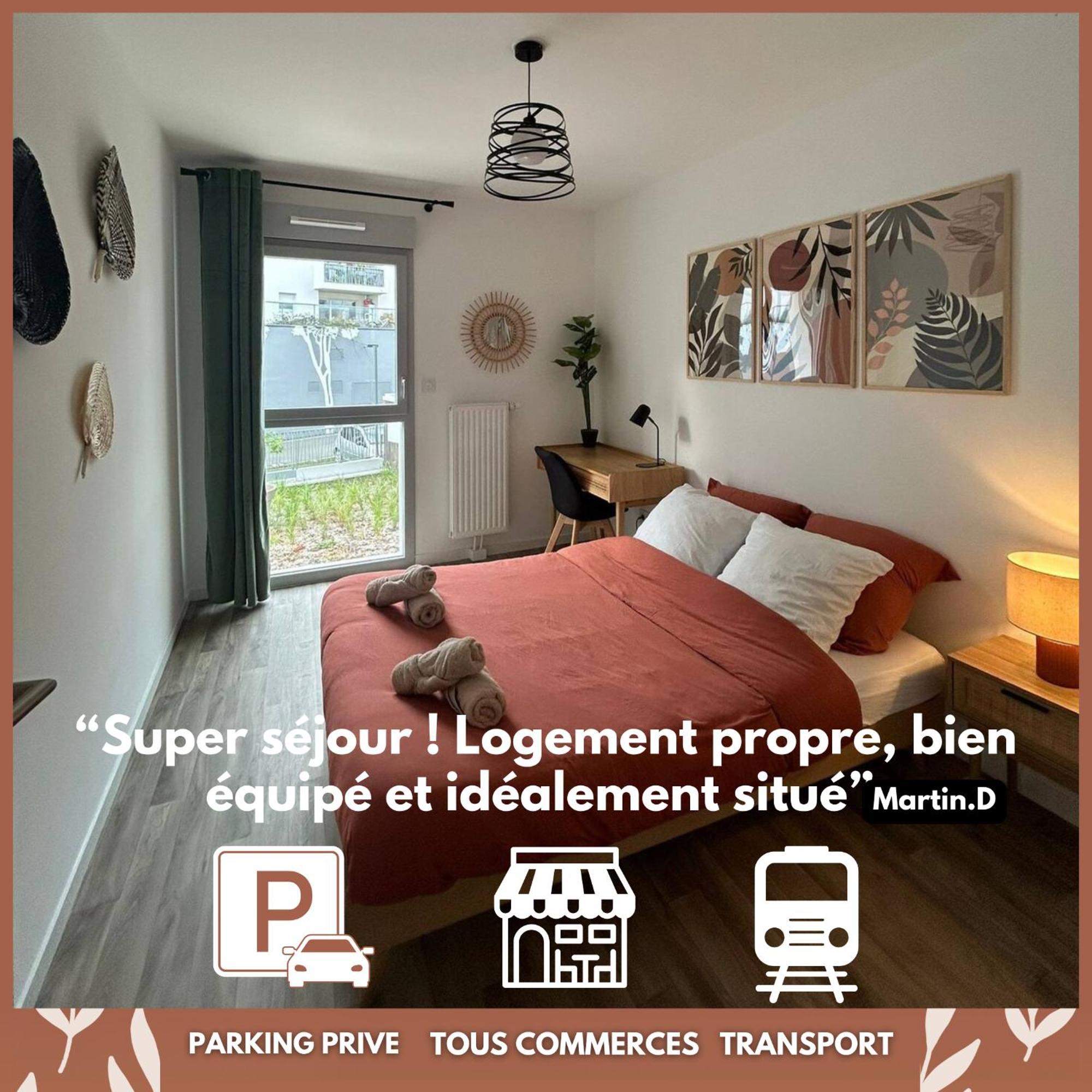 昂热T3 Moderne - Proche Tram - Parking Prive公寓 外观 照片
